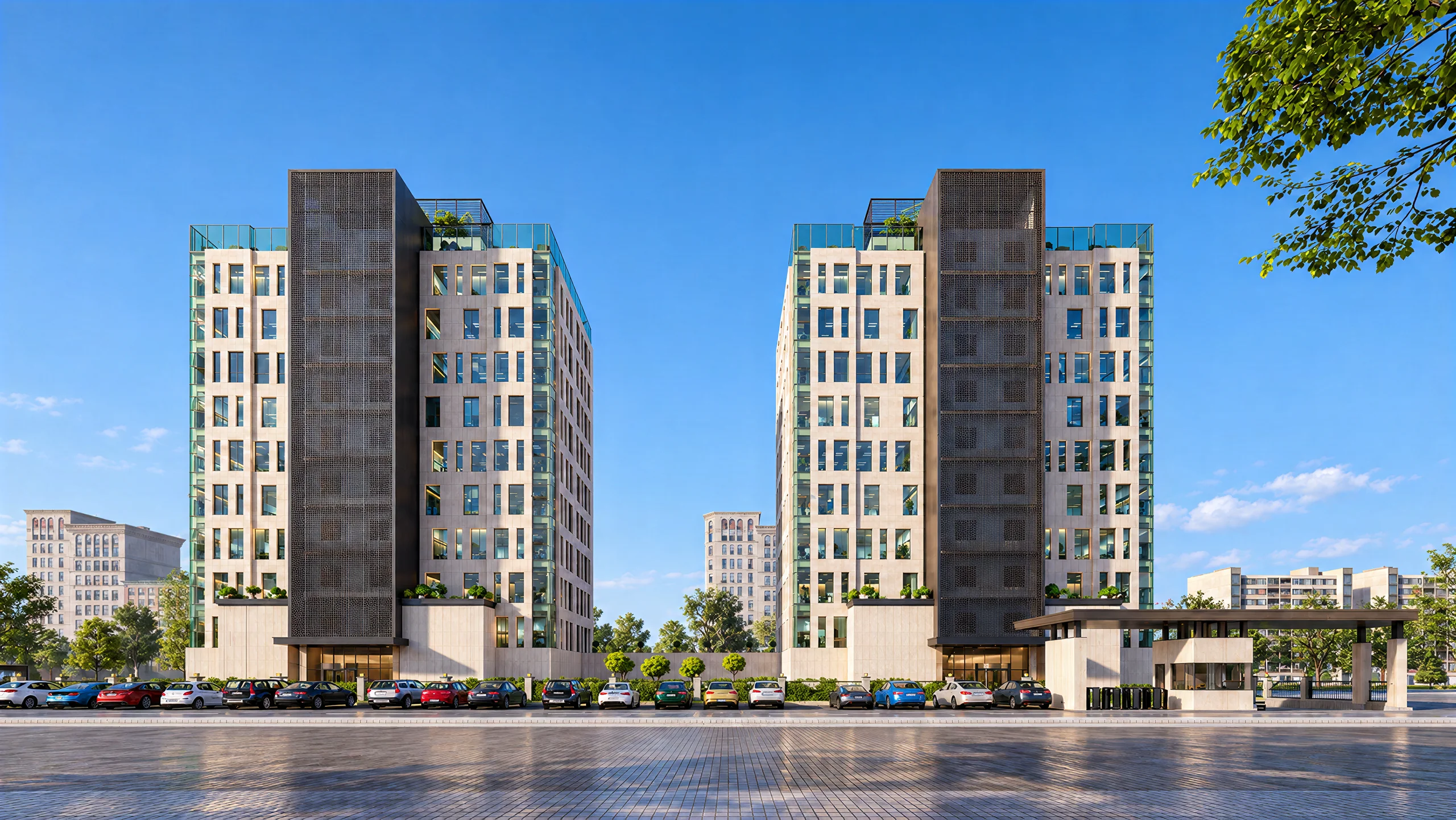 Fera Office ikiz bloklar, gündüz görünümü